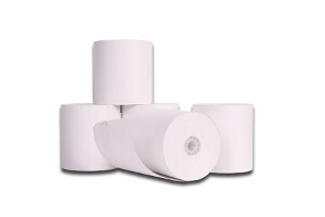 3.125 x 170' Blue MAXStick 21# Direct Thermal Sticky Paper (32  rolls/case) - Diamond Adhesive